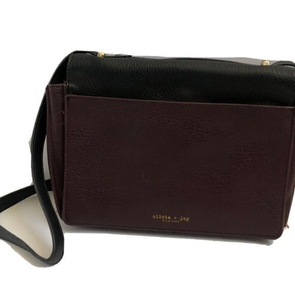Olivia And Joy crossbody shoulderbag Black Plum Purse.
